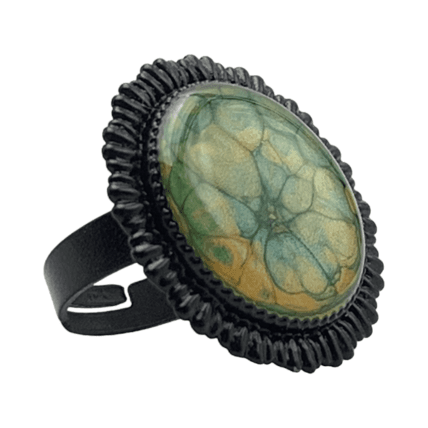 Anillo Ecos de la mente, pintado a mano - Imagen 4