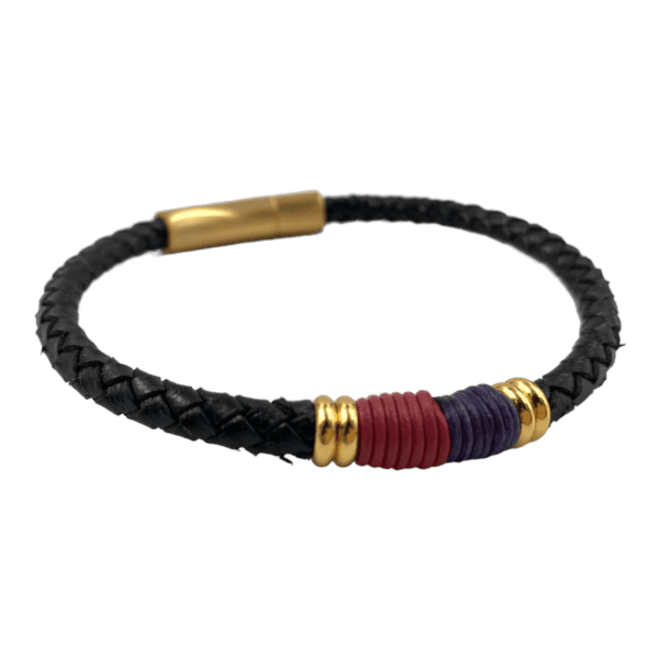Pulsera para hombre Elegancia bicolor, hecha a mano