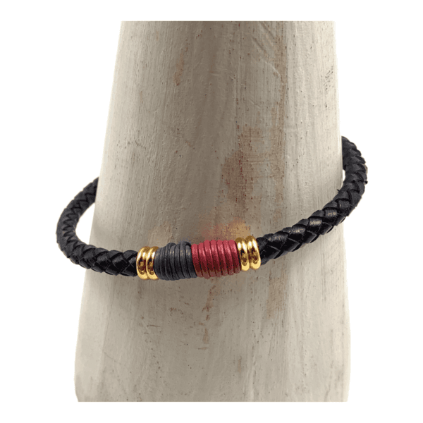 Pulsera para hombre Elegancia bicolor, hecha a mano - Imagen 6