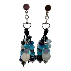 Pendientes originales hechos a mano. El mundo de Lúa, complementos artesanales con diseños exclusivos y únicos, pintados a mano