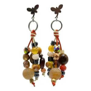 Pendientes originales hechos a mano. El mundo de Lúa, complementos artesanales con diseños exclusivos y únicos, pintados a mano