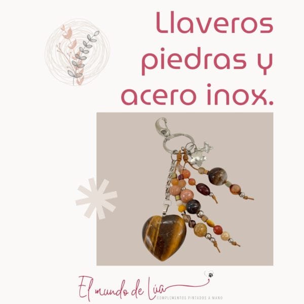 *Pack de Llaveros de Piedras y Cuero