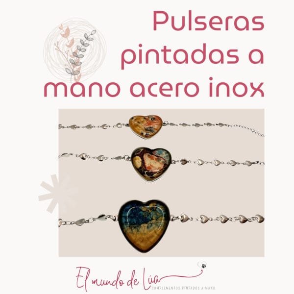 Pack de Pulseras de Acero Inoxidable Pintadas a Mano - Imagen 2