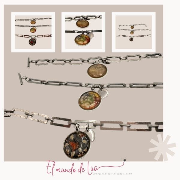 Pack de Pulseras de Acero Inoxidable Pintadas a Mano - Imagen 3
