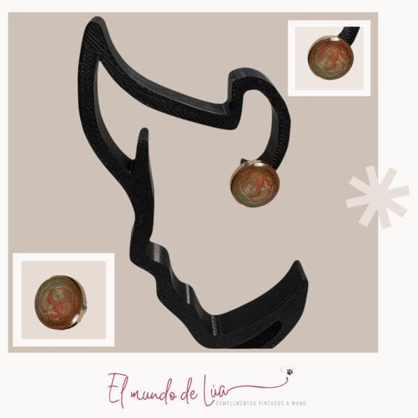 Pack de Pendientes Pintados a Mano con Base de Acero Inoxidable - Imagen 2