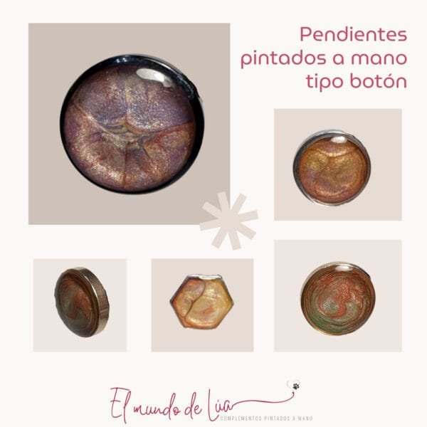 Pack de Pendientes Pintados a Mano con Base de Acero Inoxidable - Imagen 4