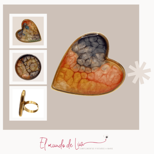 Pack de Anillos Pintados a Mano de Acero Inoxidable